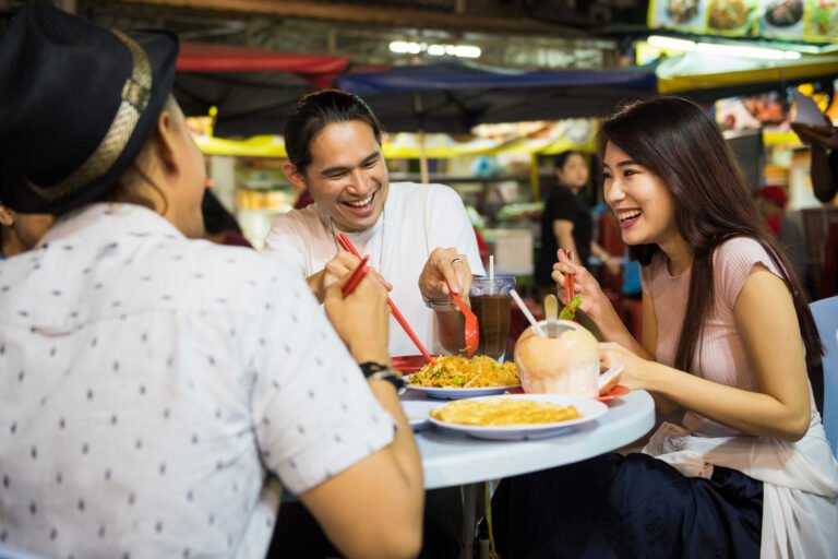 friends sharing a meal